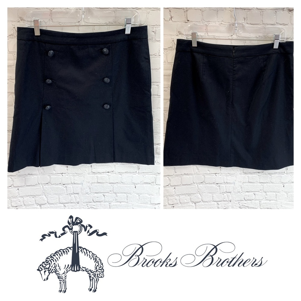 Brook Bros Blue Sailor Button Skirt